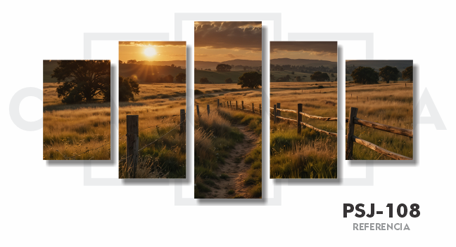 Camino Dorado al Atardecer