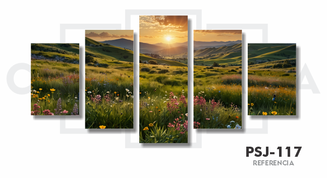 Campos en Flor al Amanecer